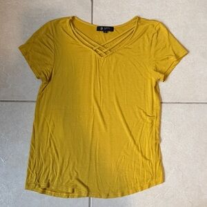 Septima Women’s M Mustard Short Sleeves Stretch T-Shirt